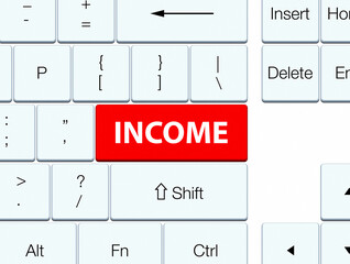 Income red keyboard button