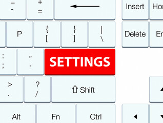 Settings red keyboard button