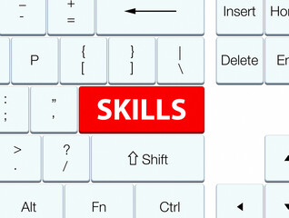 Skills red keyboard button