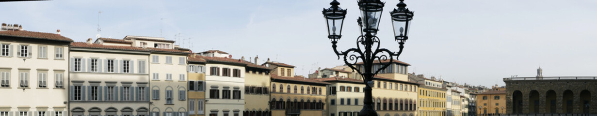 Fototapeta na wymiar panoramic view of palace in firenze