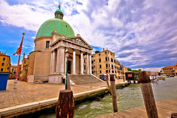 Canal Grande and San Simeone Piccolo church view in Venice