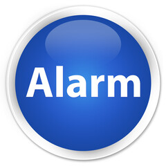 Alarm premium blue round button