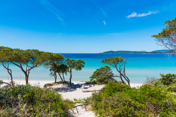 Maria Pia beach on a sunny day