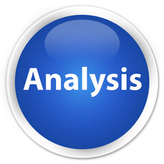 Analysis premium blue round button
