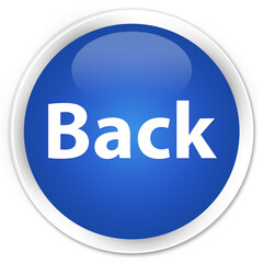 Back premium blue round button