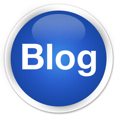Blog premium blue round button