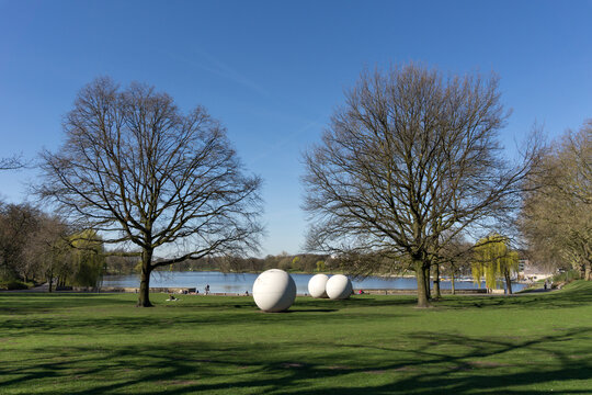 Wiese, Kugeln, Aasee M&uuml;nster