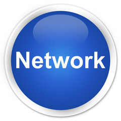 Network premium blue round button
