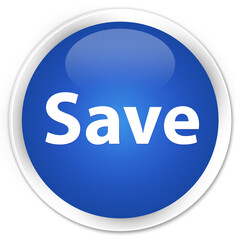 Save premium blue round button