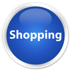 Shopping premium blue round button