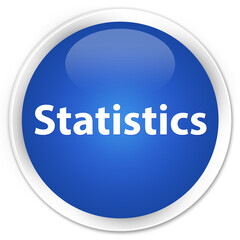 Statistics premium blue round button