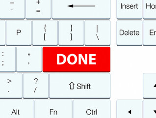 Done red keyboard button