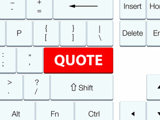 Quote red keyboard button