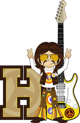 H is for Hippie - with Guitar
