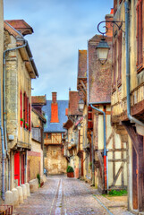 Fototapeta na wymiar Traditional houses in Troyes, France