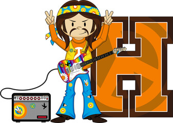 H is for Hippie - with Guitar