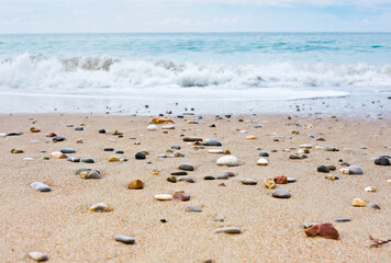 pebbles on the beach of Mediterranean Sea