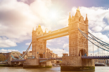 Naklejka premium Tower Bridge in London on the golder hour, London, UK.