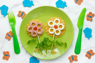 Creative sandwich idea for kids funny snacks