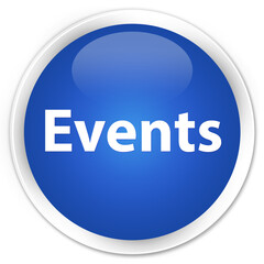 Events premium blue round button