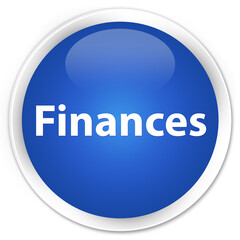 Finances premium blue round button