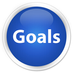 Goals premium blue round button