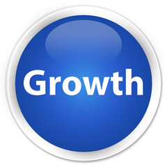Growth premium blue round button
