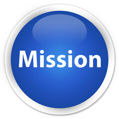 Mission premium blue round button