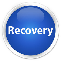 Recovery premium blue round button