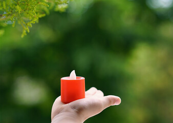Candle Hand Nature Flame 