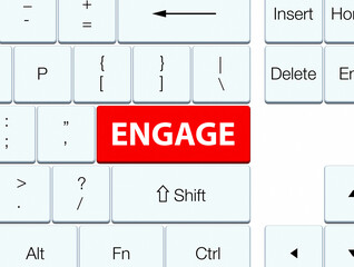 Engage red keyboard button