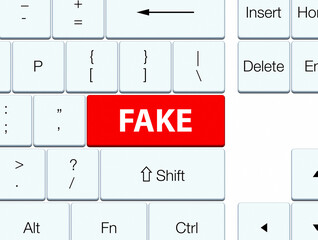 Fake red keyboard button