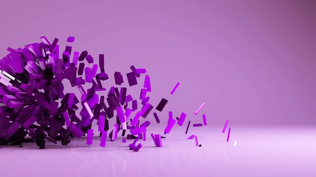 Animation of sphere geometric background - transformation, transition