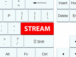 Stream red keyboard button