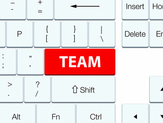 Team red keyboard button