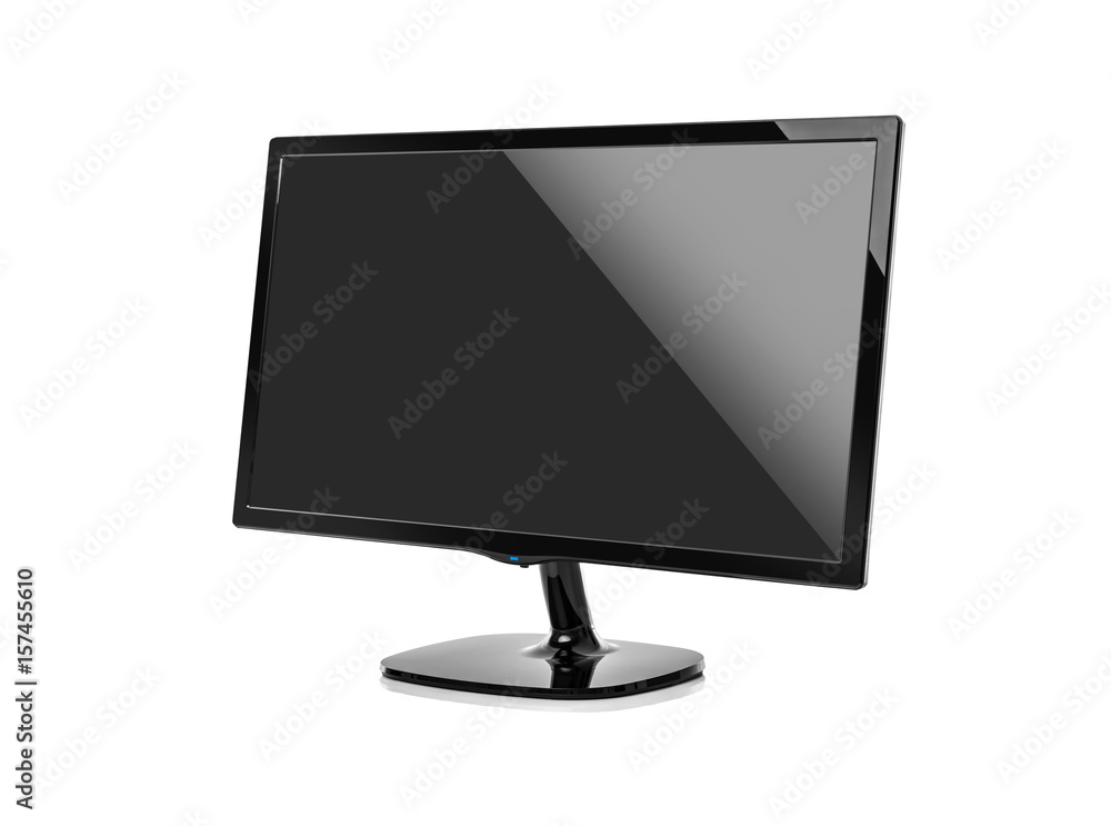 Wall mural computer monitor or tv isolated.