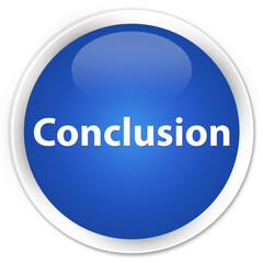 Conclusion premium blue round button