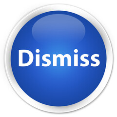 Dismiss premium blue round button
