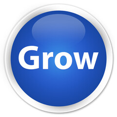 Grow premium blue round button
