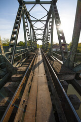 Railroad iron bridge