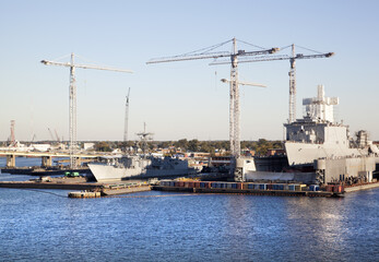 Fototapeta na wymiar Norfolk Navy Base