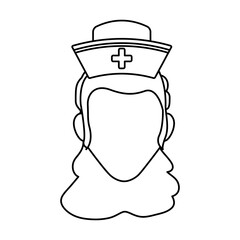 Nurse avatar profile vector illustration icon graphic design