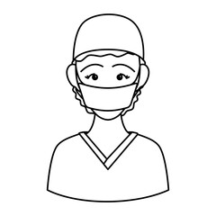 Surgeon doctor profile avatar vector illustration icon graphic design