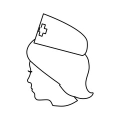 Nurse avatar profile vector illustration icon graphic design