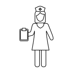 Nurse avatar profile vector illustration icon graphic design
