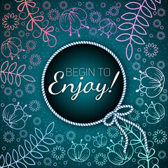  vintage  round  shape made of flowers and leaves. Beautiful floral background. Use for card, greeting, invitation, wedding, party,  valentine. Vector illustration