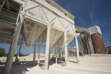  container at  plant for the production of building mixtures