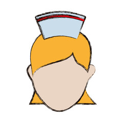 Nurse avatar profile vector illustration icon graphic design