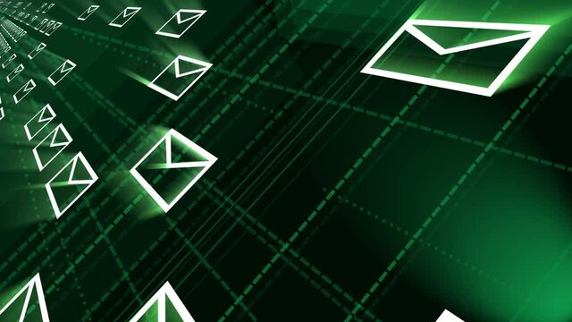 4k,background of the envelope E-Mail,flying mails,future tech screen.