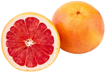 Grapefruit on white isolated background
